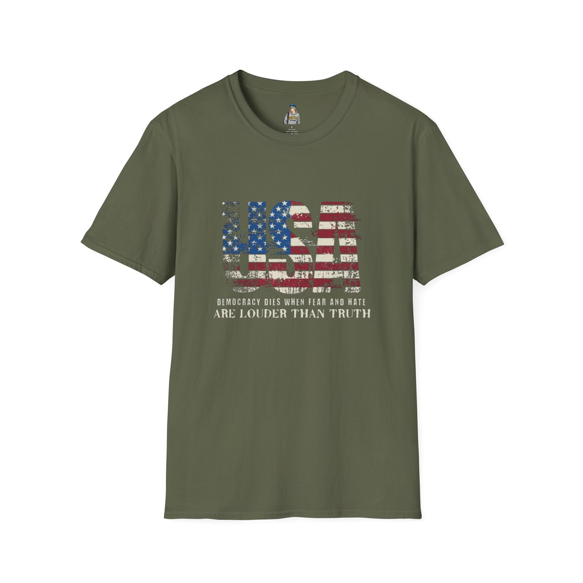 USA Democracy Statement Unisex Softstyle T-Shirt