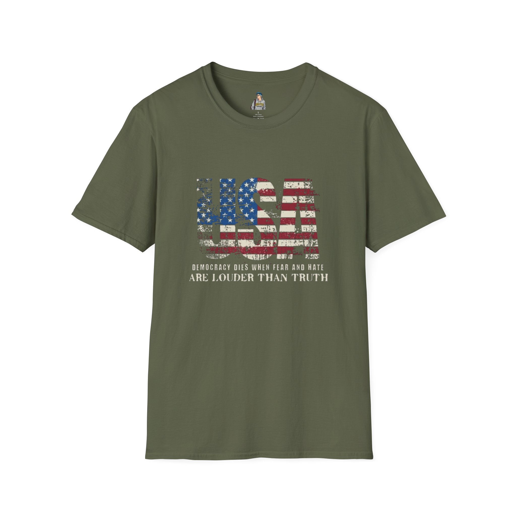 USA Democracy Statement Unisex Softstyle T-Shirt