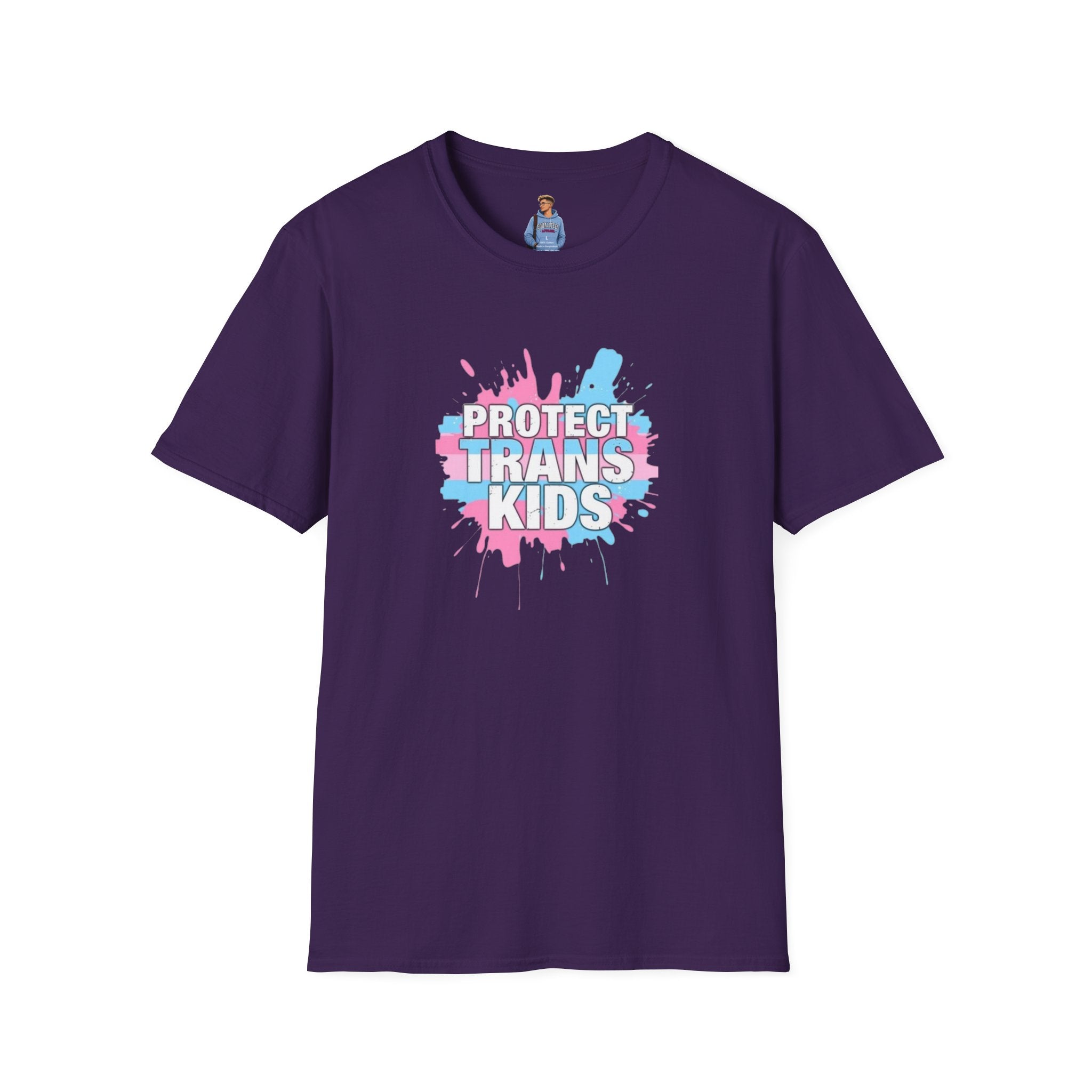 Protect Trans Kids Unisex Softstyle T-Shirt - Supportive LGBTQ+ Apparel