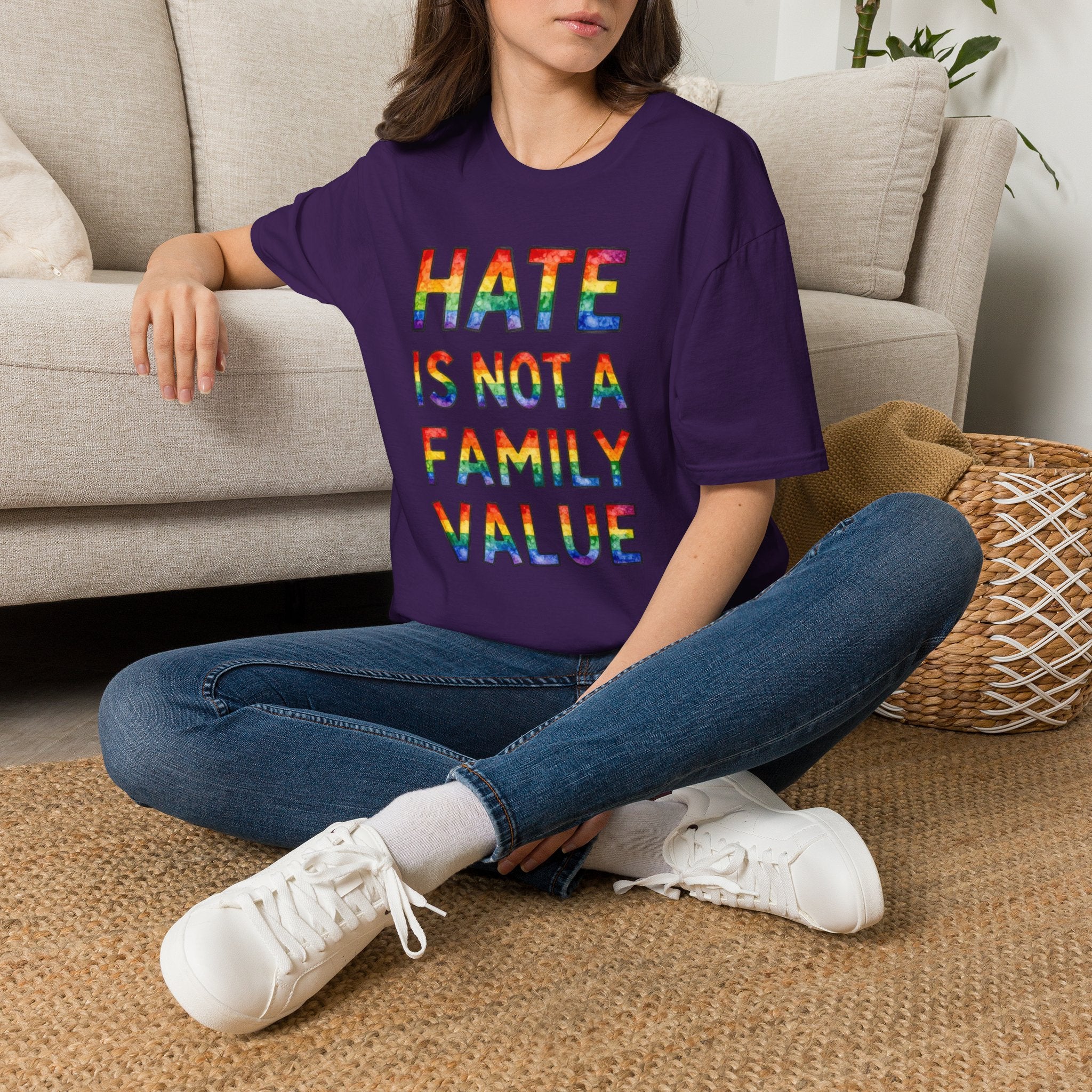 Hate Is Not A Family Value Rainbow Pride T-Shirt