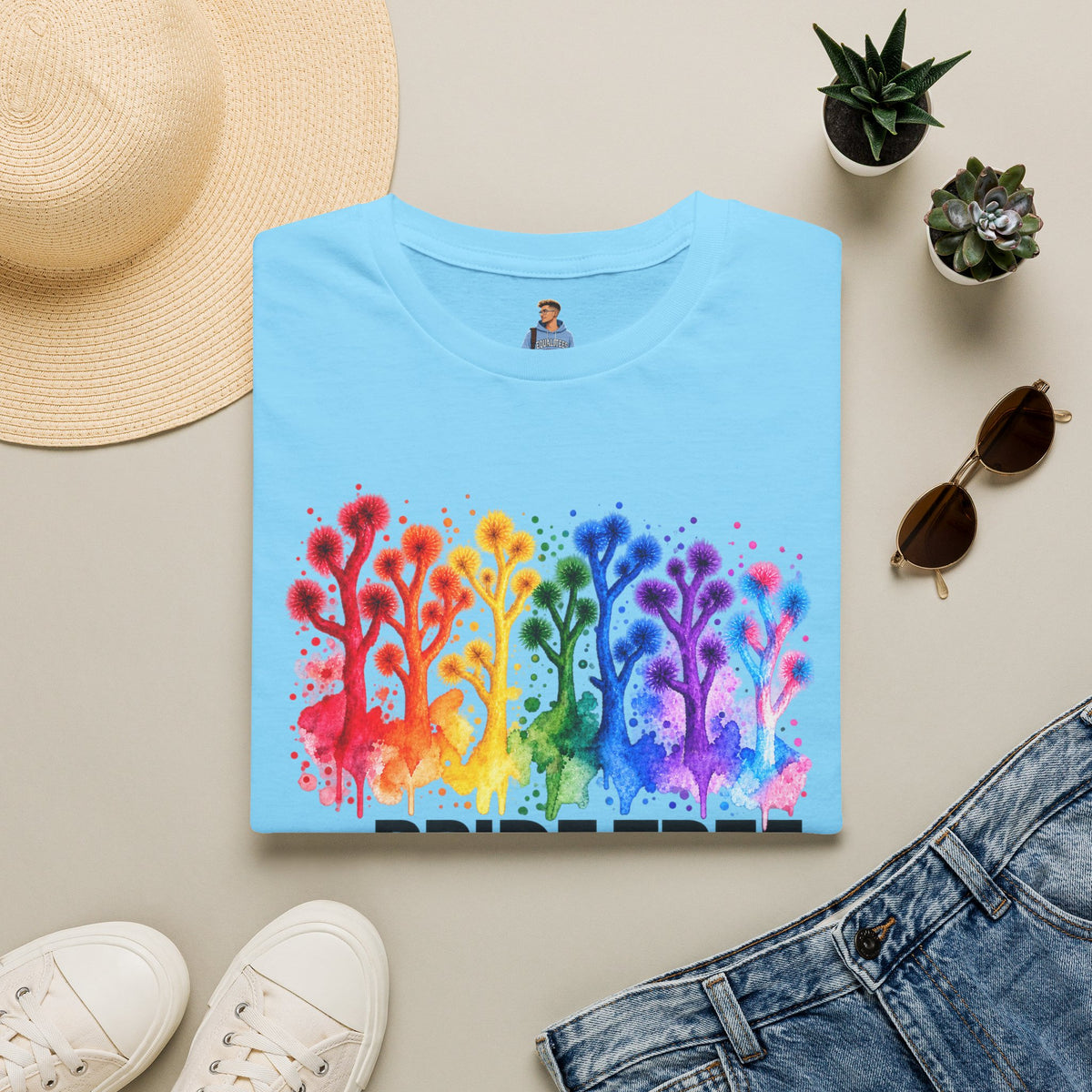 Pride Tree Las Vegas T-Shirt - Black Text
