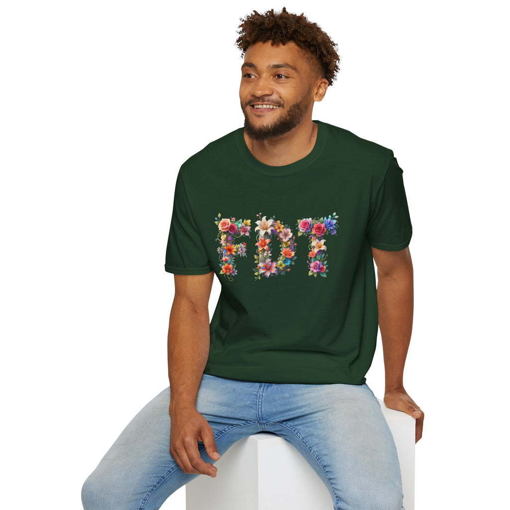 FDT Bold Floral Typography T-Shirt