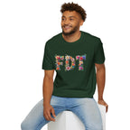 FDT Bold Floral Typography T-Shirt