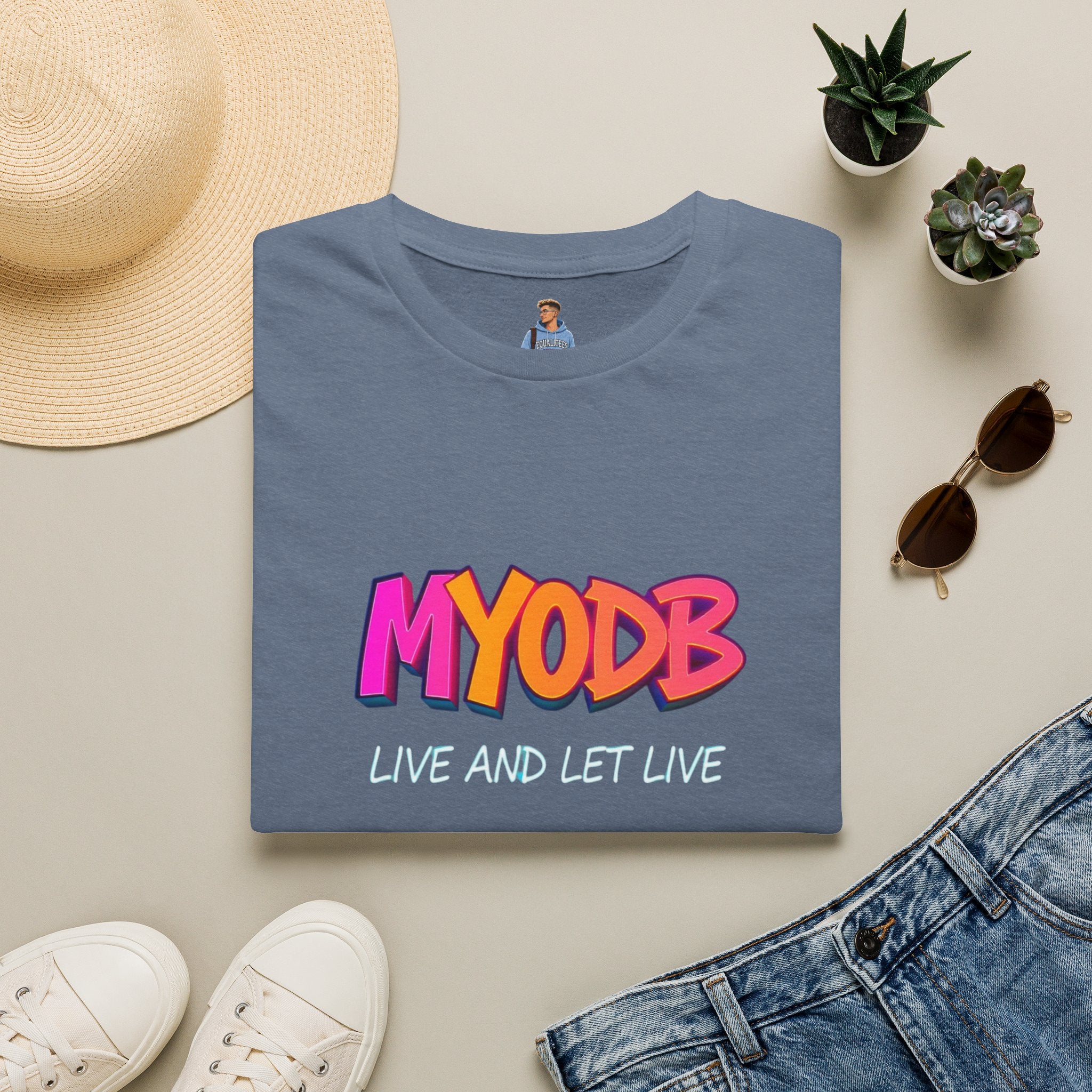 MYODB Live and Let Live T-Shirt | Unisex Softstyle Tee | Casual Streetwear