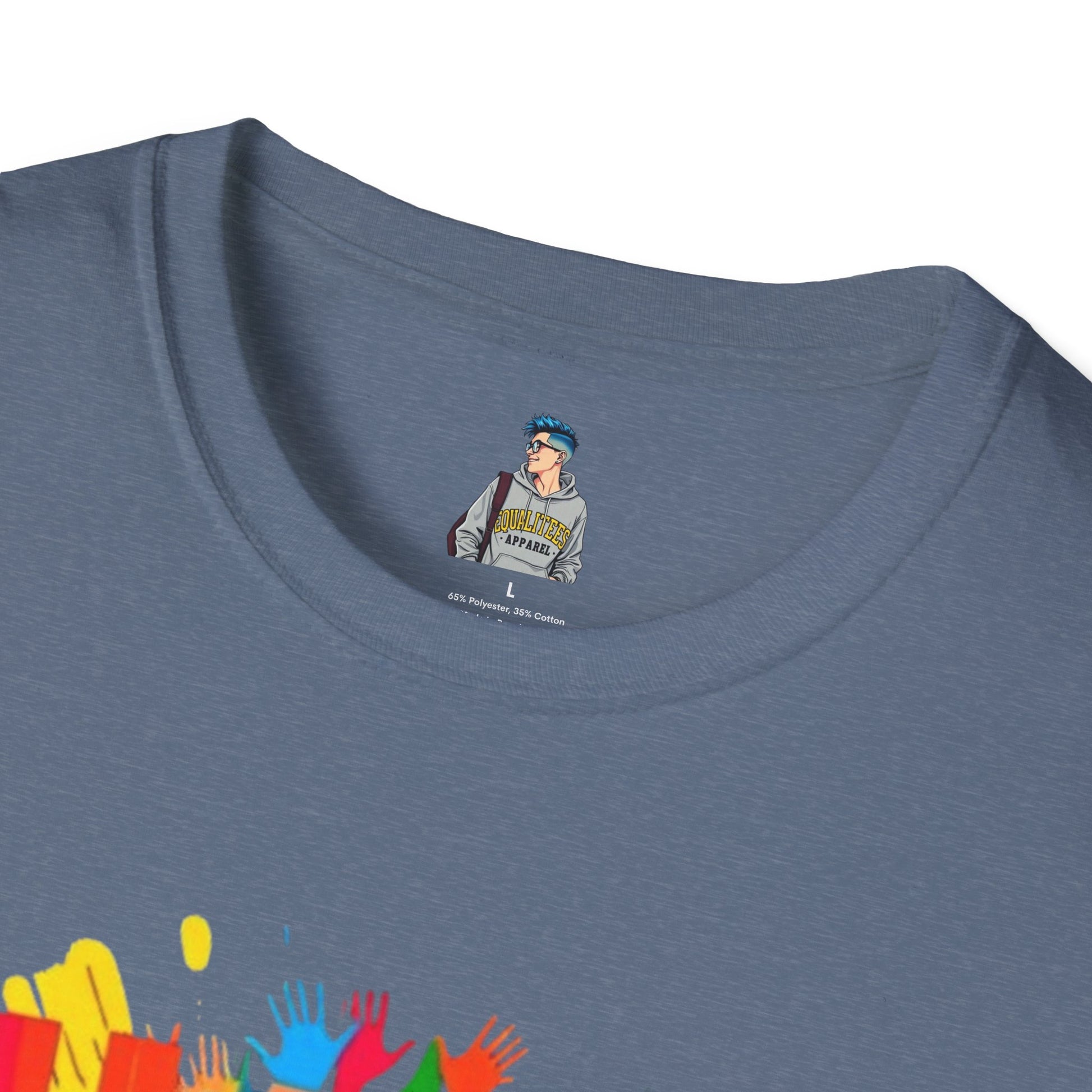 Unisex Softstyle T-Shirt - Hate Has No Place Colorful Graphic Tee