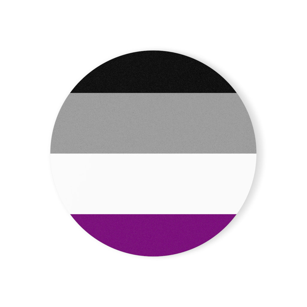 Pride Cork Back Coaster - Asexual Flag Design | Perfect for Home Decor & Gifts