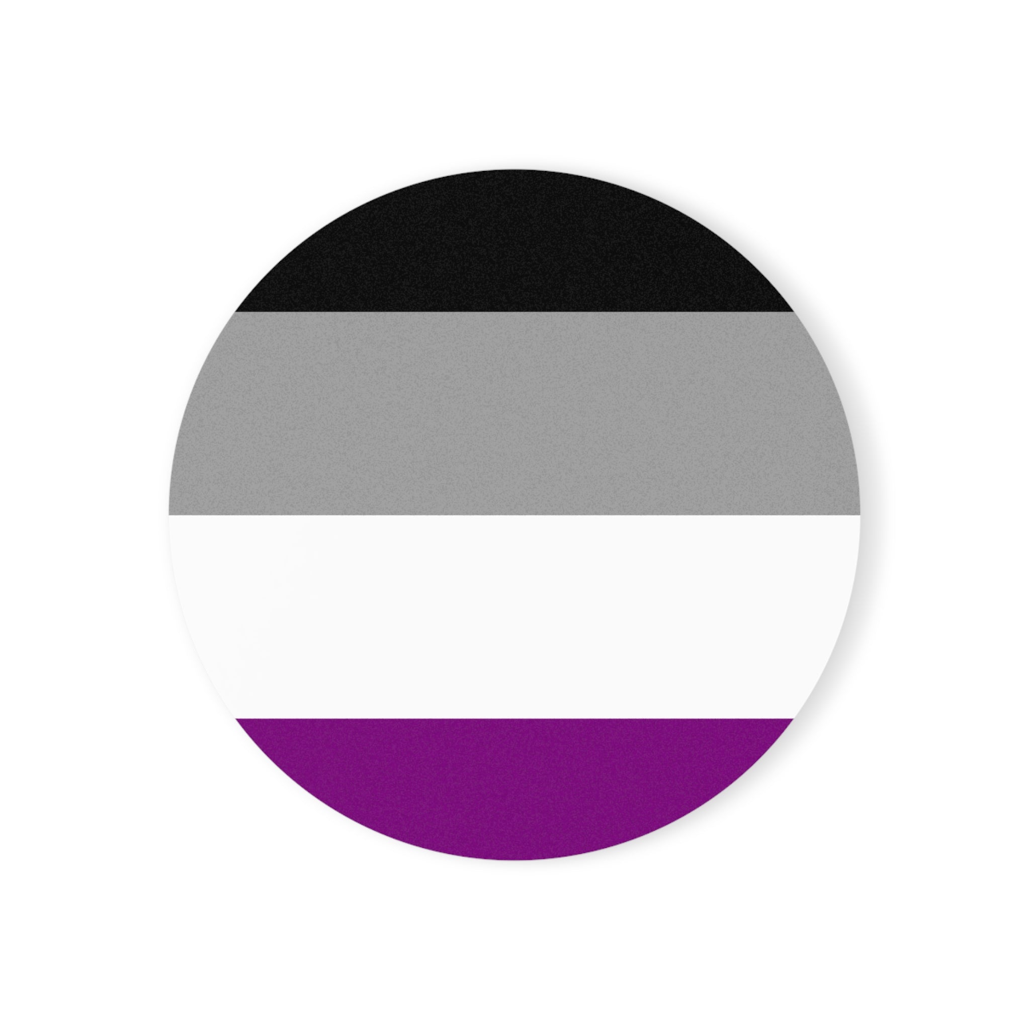 Pride Cork Back Coaster - Asexual Flag Design | Perfect for Home Decor & Gifts