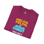 Funny Unisex T-Shirt - "Melon, Felon, or Jesus Christ" Graphic Tee