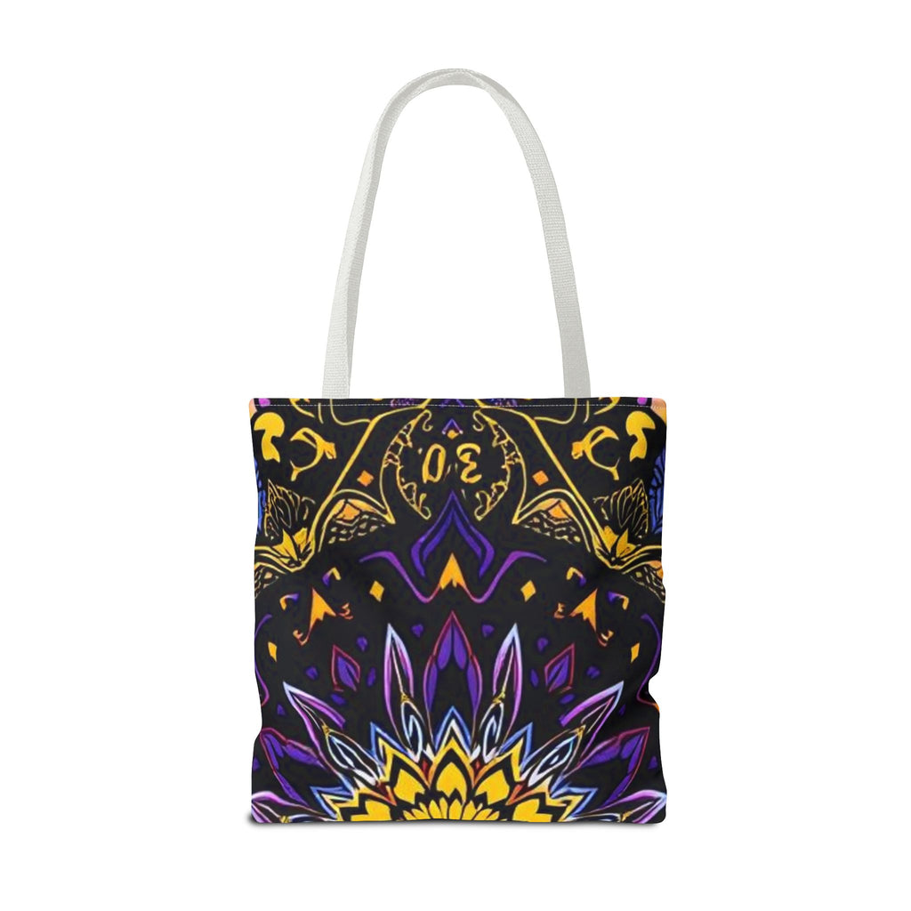 Purple & Yellow Design Tote Bag