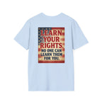 Learn Your Rights T-Shirt — Patriotic American Flag Graphic Tee