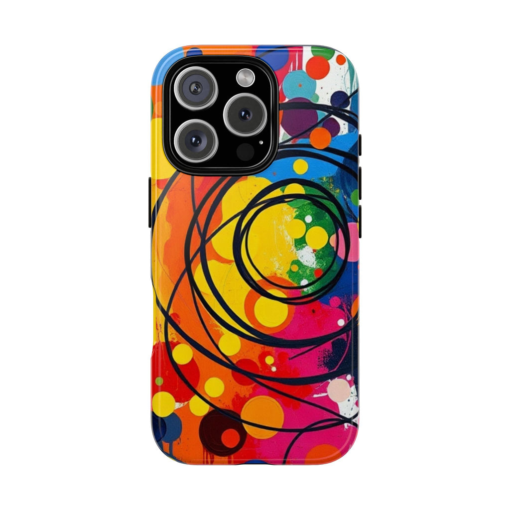 Colorful Abstract Rainbow Swirl Art Tough Case For Android & iPhone