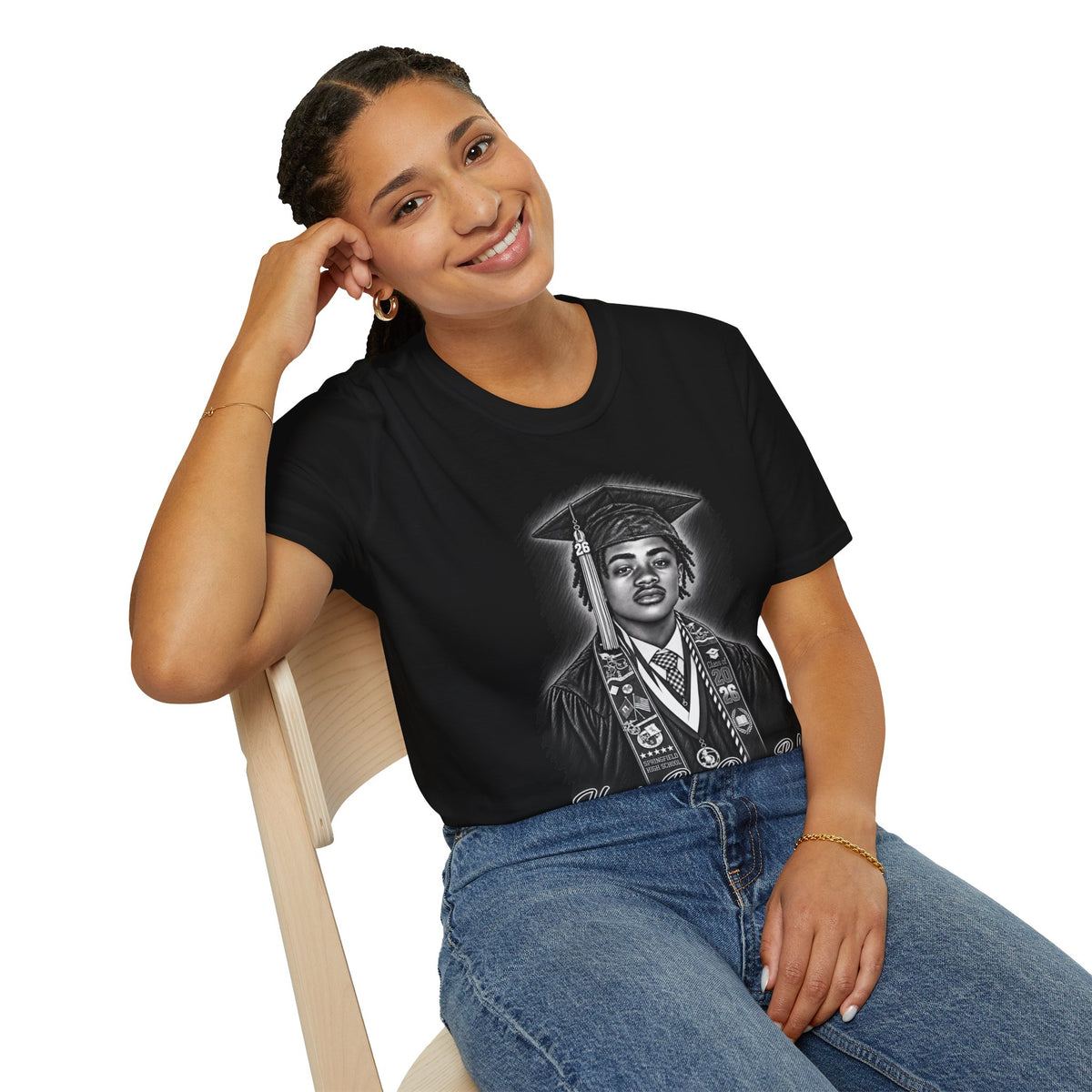 Portrait Front and Back - In Memory of Pierre Damas Bel T-Shirt