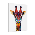 Colorful Giraffe Canvas Art - Vibrant Stretched Wall Decor for Animal Lovers