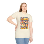 T-Shirt — "Love & Let Love" Retro Rainbow Peace Tee