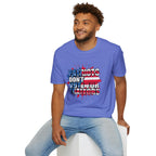 Unisex Softstyle T-Shirt - 'Patriots Don't Vote for Traitors' with USA Flag Design