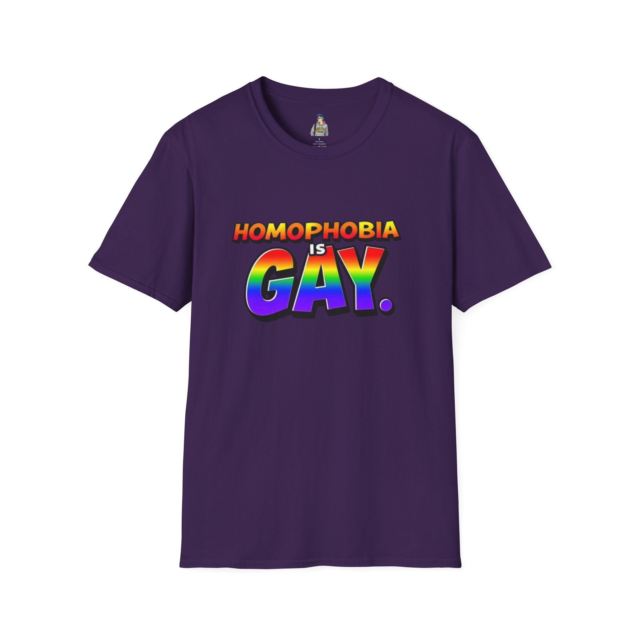 Pride T-Shirt, Homophobia Is Gay Unisex Softstyle Shirt