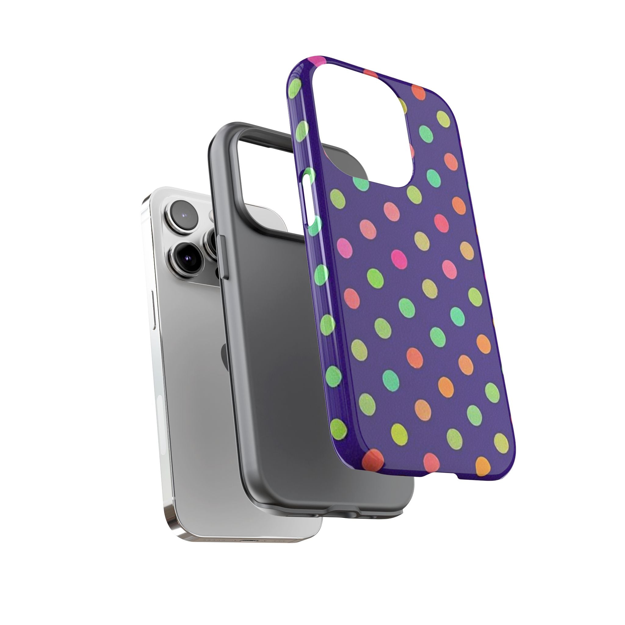 Colorful Polka Dot Tough Phone Case for iPhone