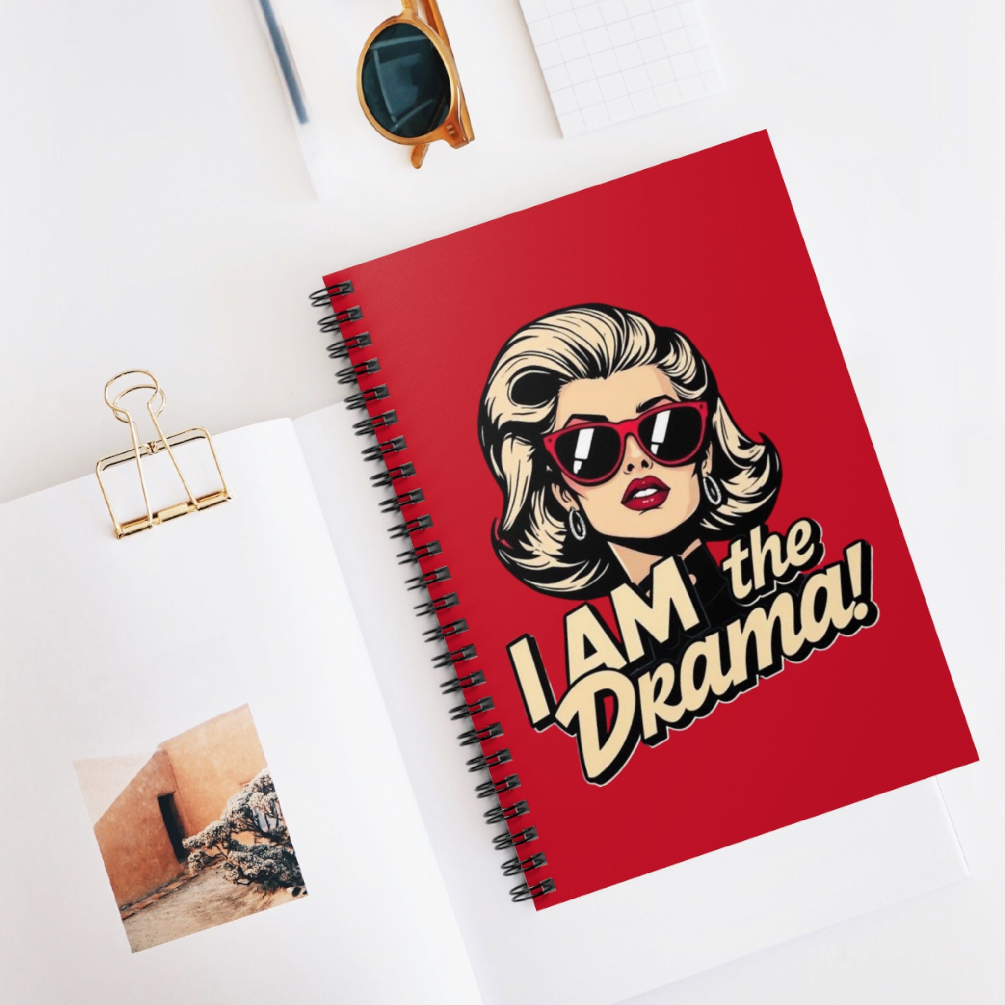 I Am the Drama Spiral Notebook - Stylish Notebook for Creatives and Visionaries