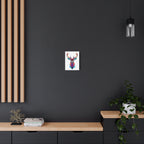 Vibrant Stag Canvas Wall Art - Colorful Geometric Deer Decor