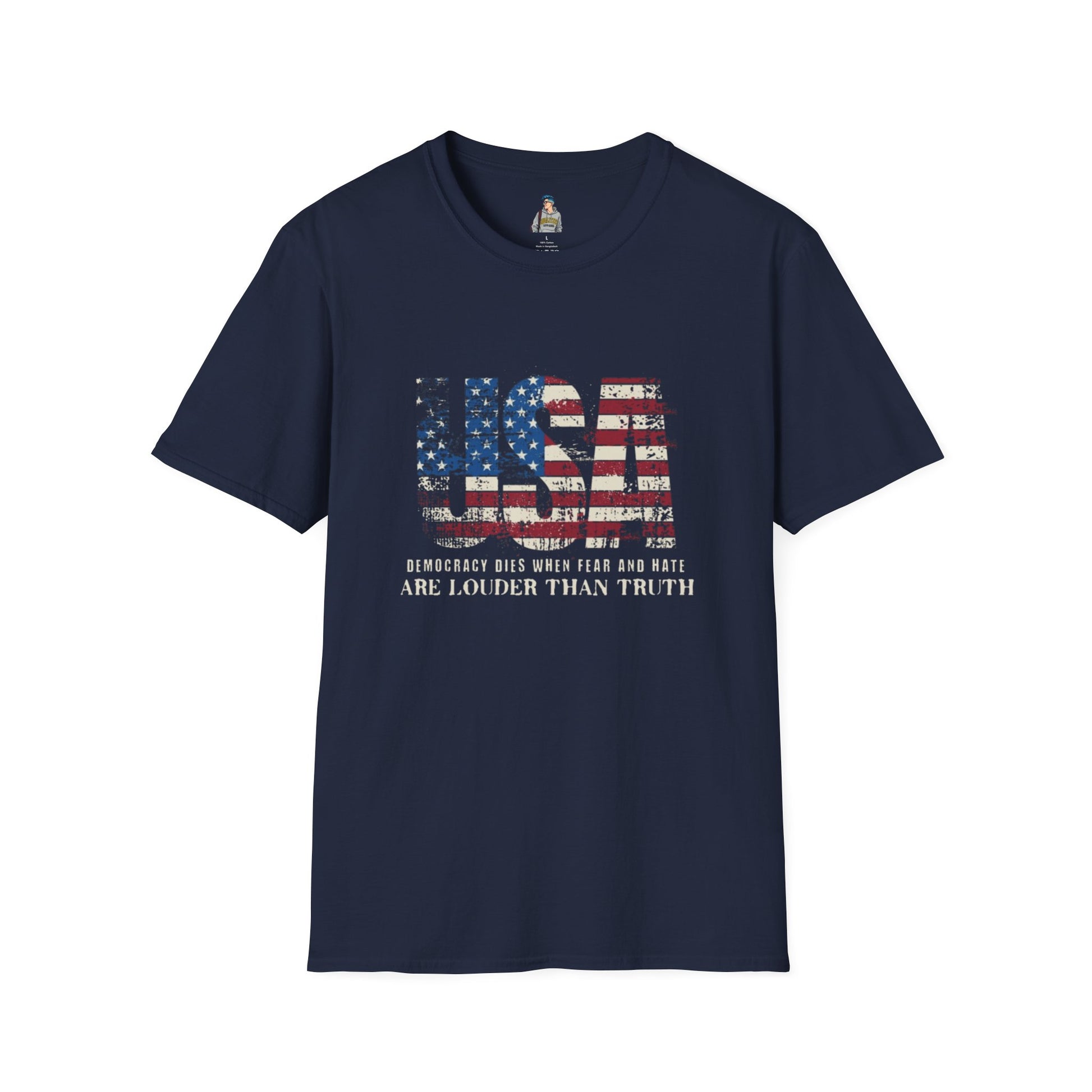 USA Democracy Statement Unisex Softstyle T-Shirt