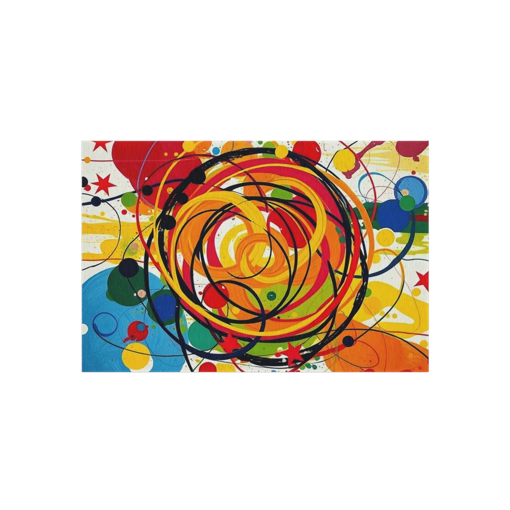 Abstract Swirls Outdoor Rug