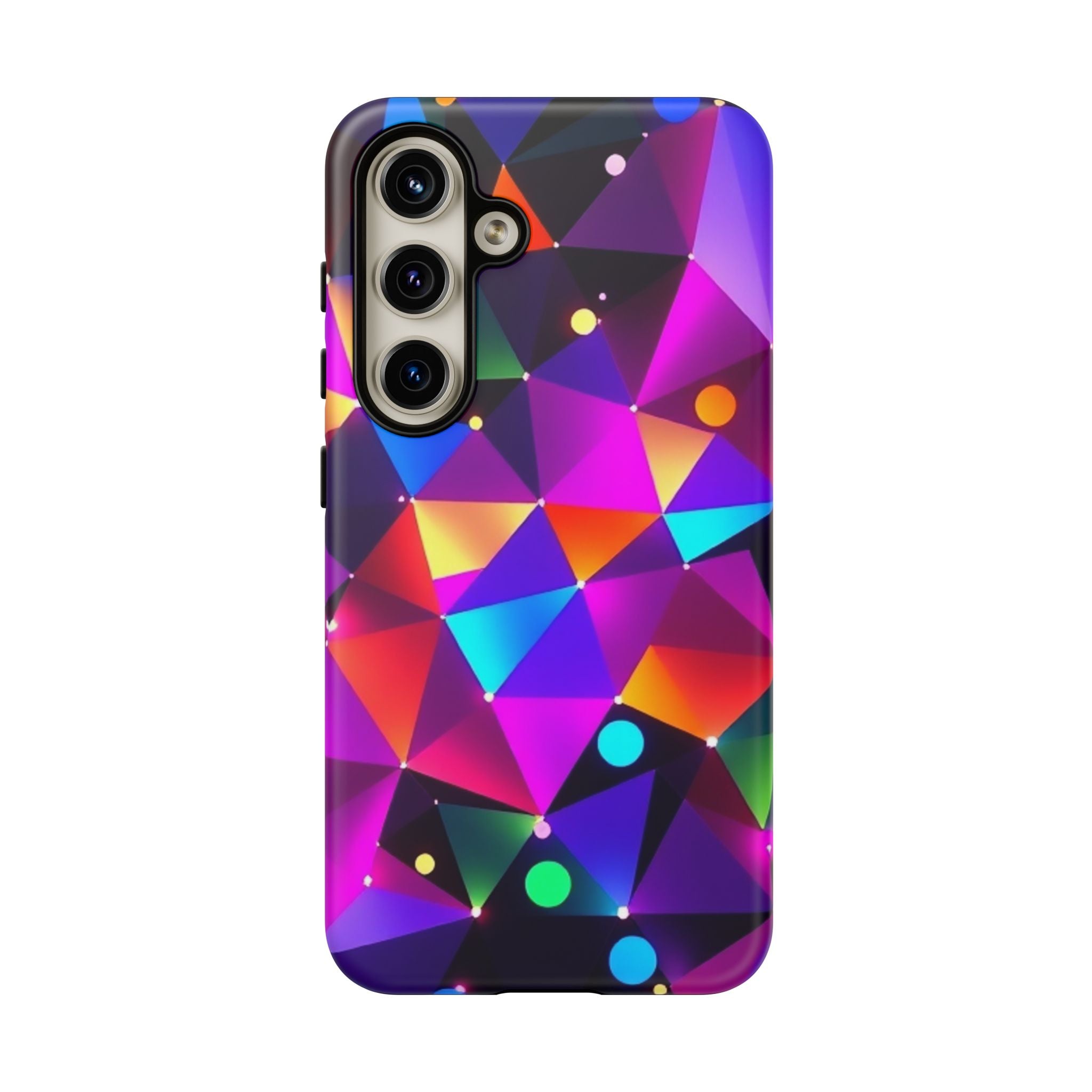 Android OR iPhone Compatible Cases - Colorful Angles Design - Unique Tough Cases
