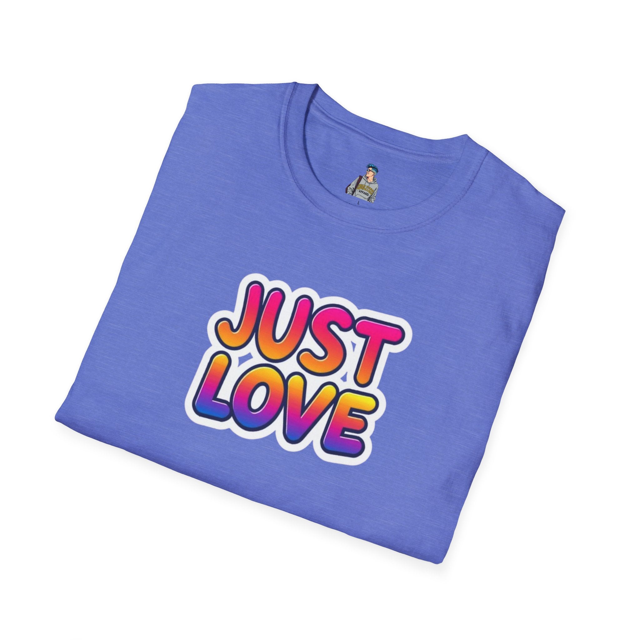 Just Love Unisex Softstyle T-Shirt | Perfect for Pride, Anniversaries, and Everyday Wear