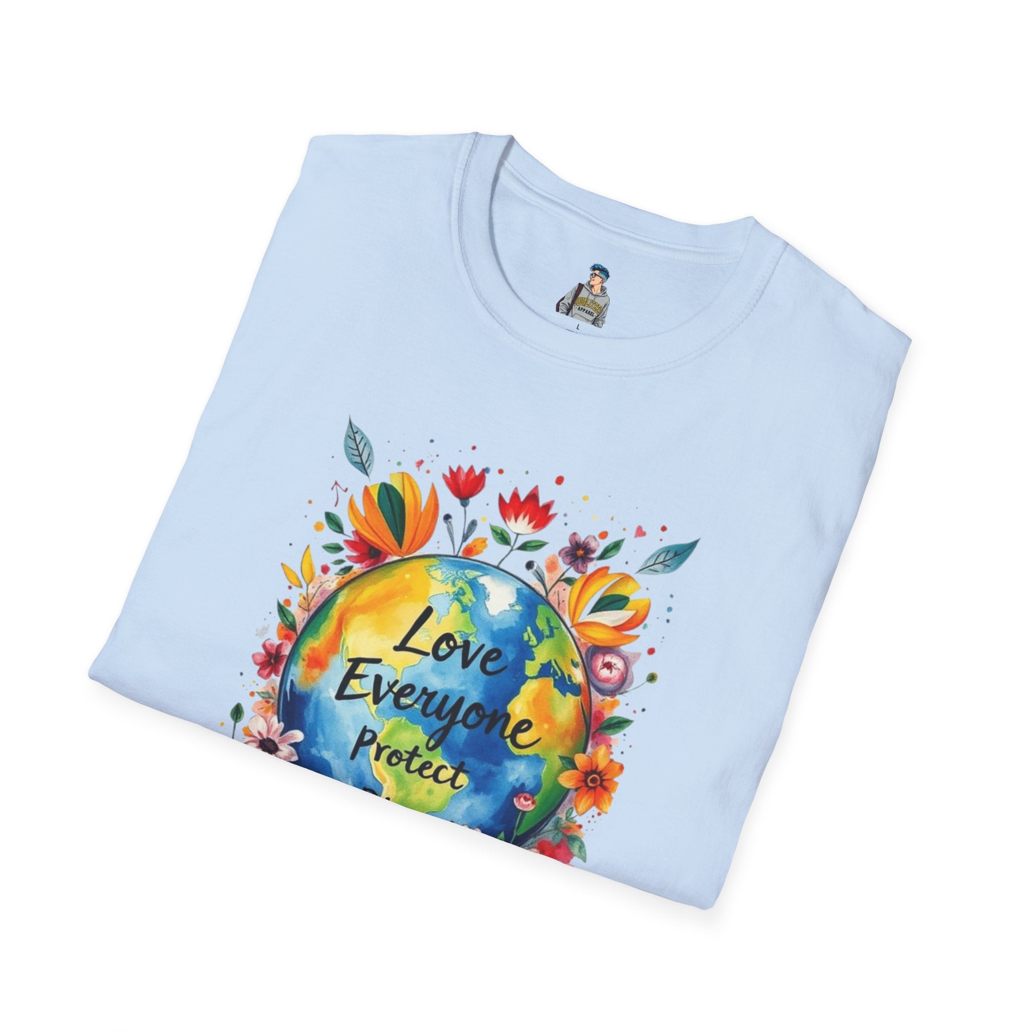 Love Everyone, Protect Planet Floral Graphic Tee