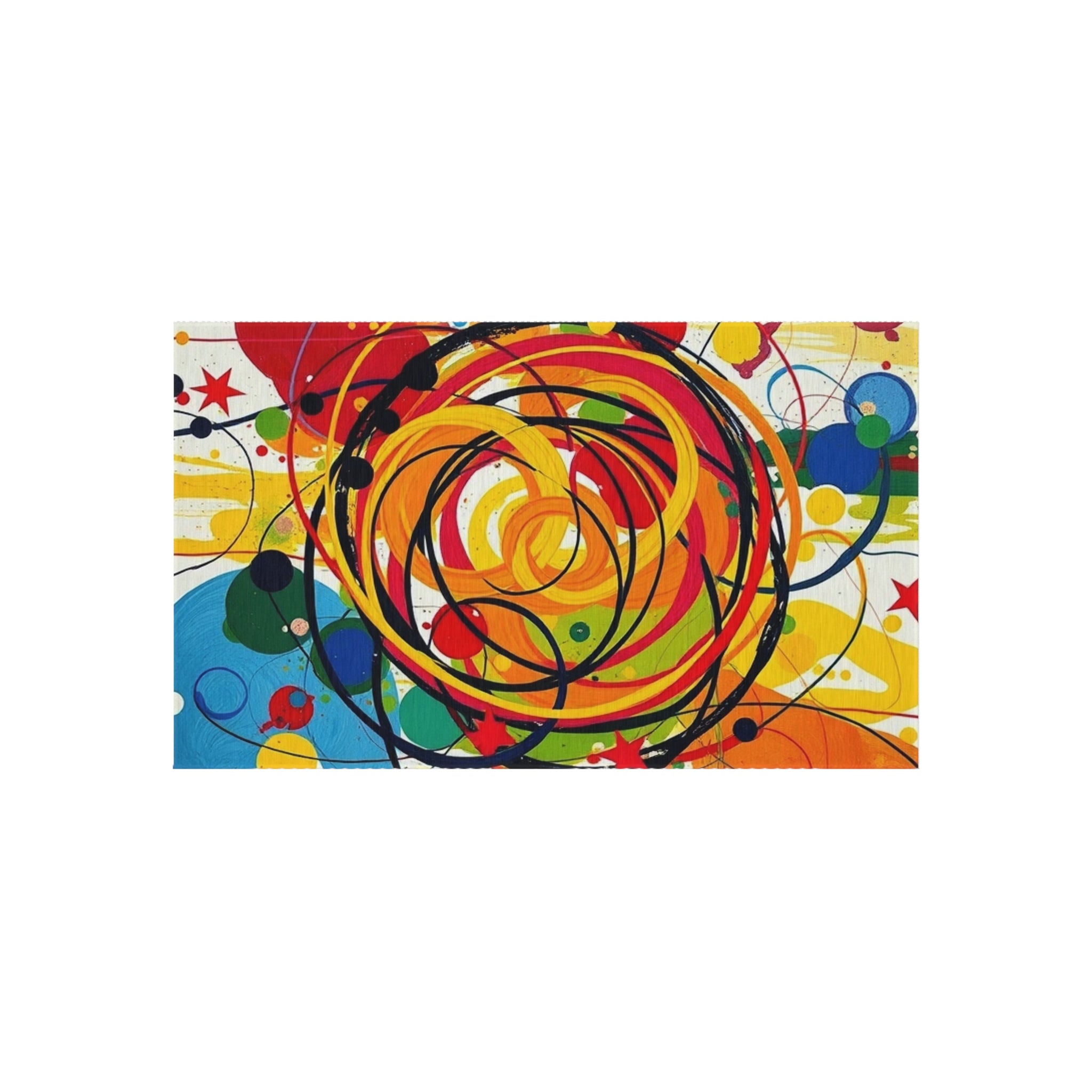 Abstract Swirls Outdoor Rug