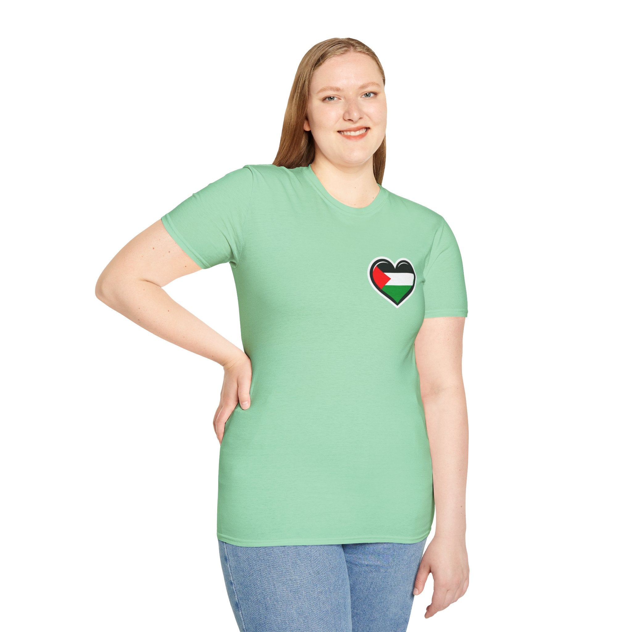 Unisex Softstyle T-Shirt: Stand with Gaza & We Are All Palestine Graphic Tee
