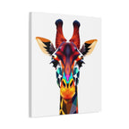 Colorful Giraffe Canvas Art - Vibrant Stretched Wall Decor for Animal Lovers