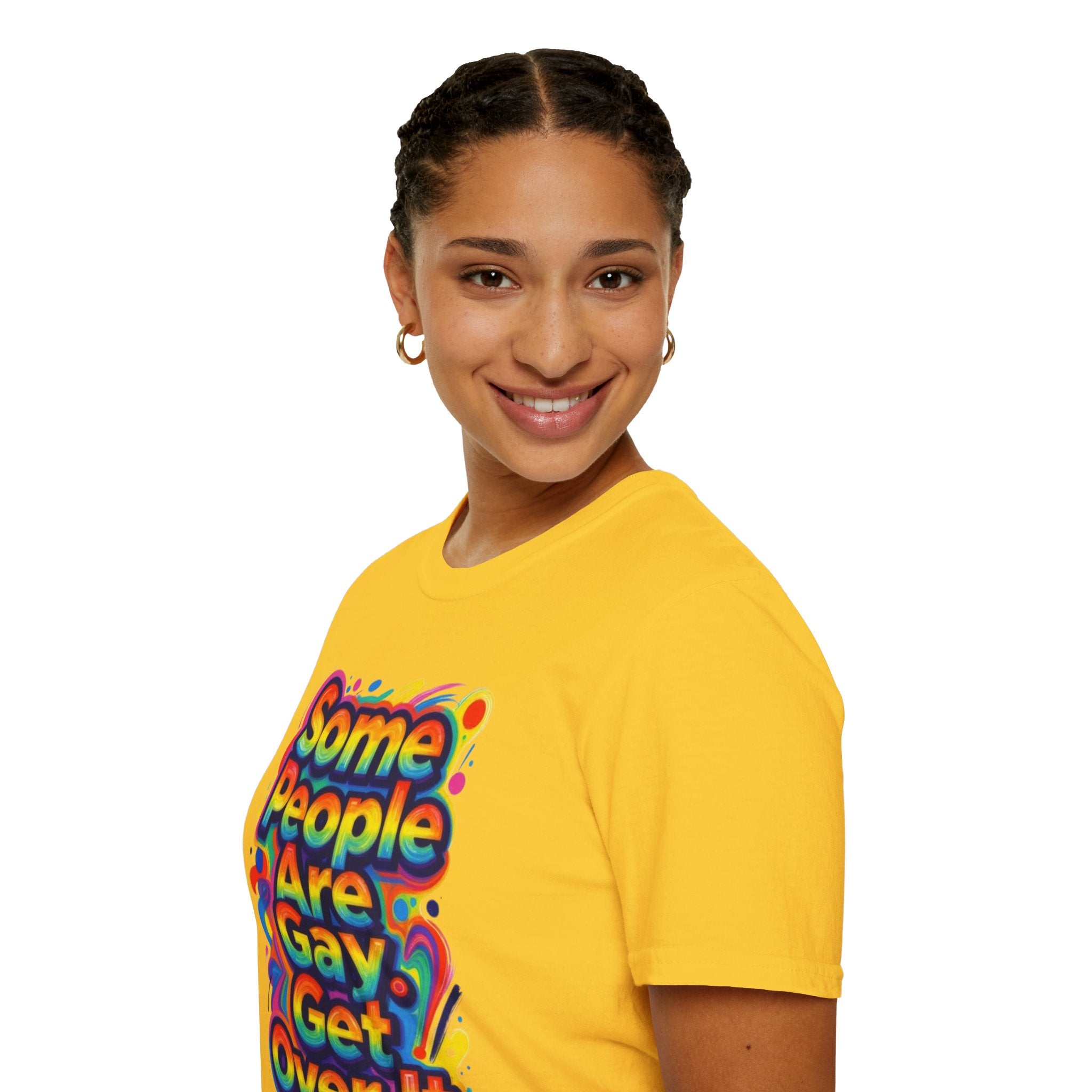 Some People Are Gay Get Over It T-Shirt — Rainbow Pride Statement Tee