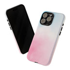 Pastel Cloud Tough Phone Case for iPhone Pink & Blue Gradient Protective Cover