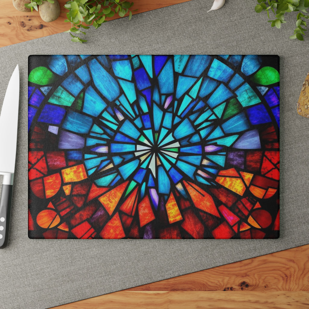 Stained Glass Cutting Board - Colorful Kitchen Decor