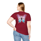 Trans Caterpillar to Butterfly Transformation T-Shirt, Unisex Graphic T-Shirt