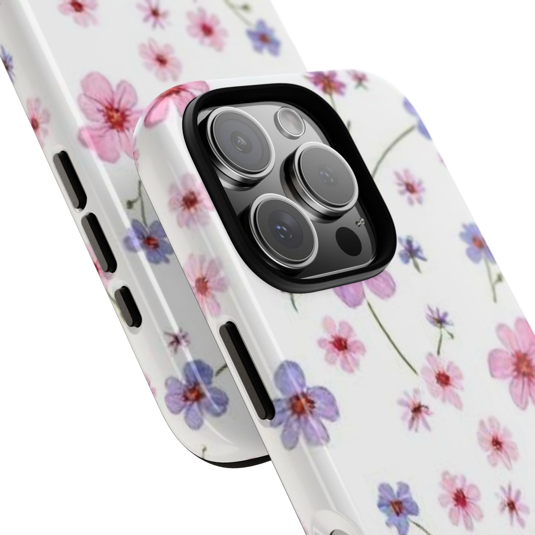 Floral Pink Wildflower Tough Phone Case for iPhone