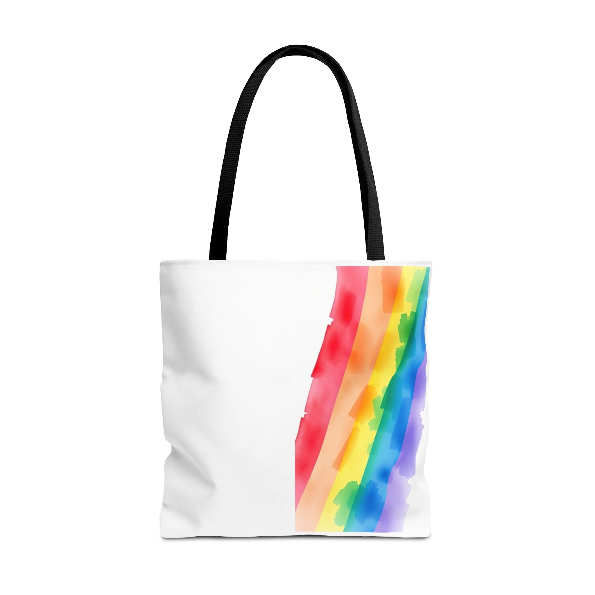 Rainbow Watercolor on Canvas Design - Tote Bag