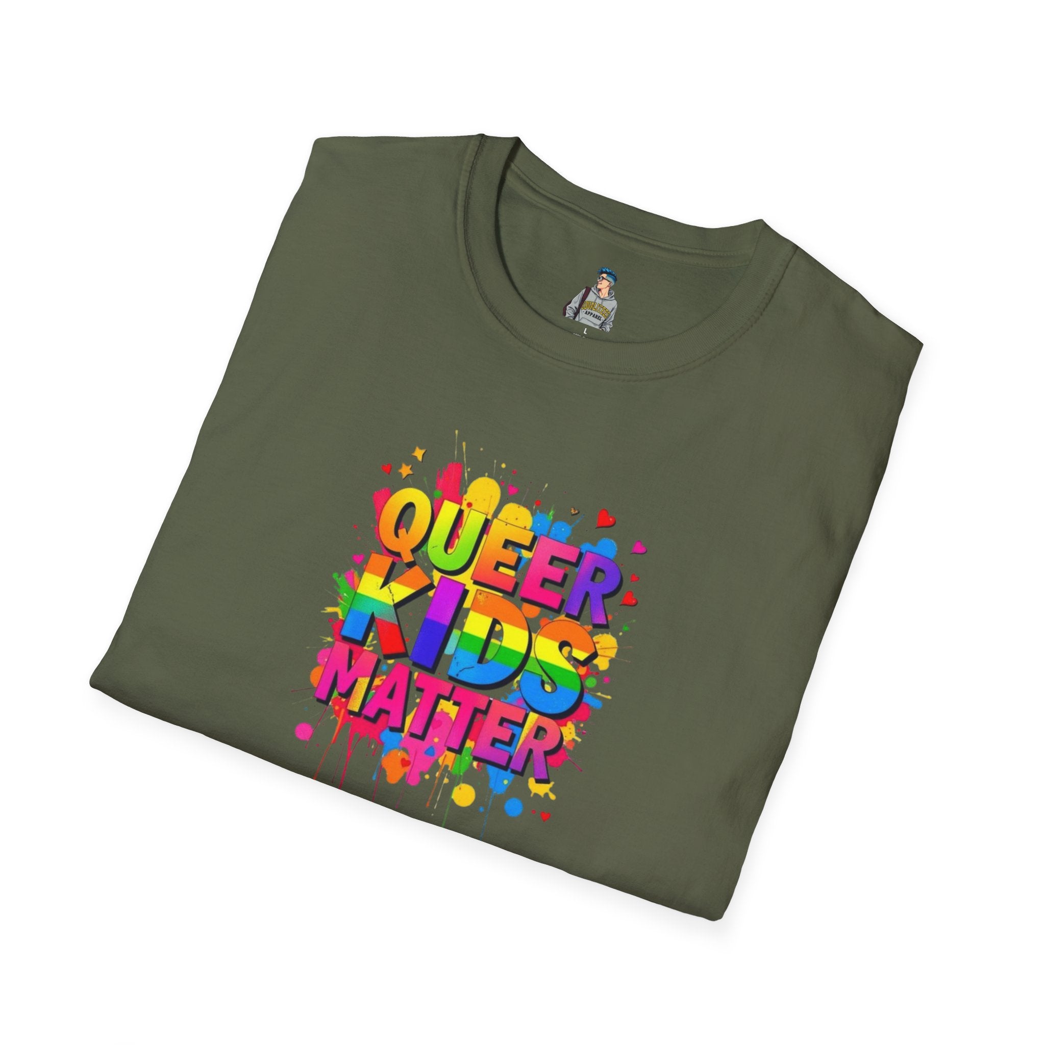 Queer Kids Matter Unisex Softstyle T-Shirt - Celebrate Inclusivity & Pride
