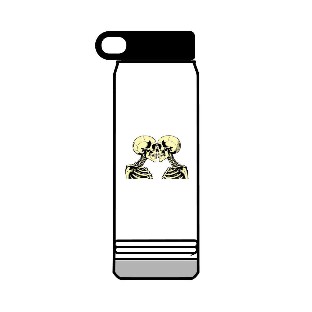 32oz Water Bottle Kissing Skeletons