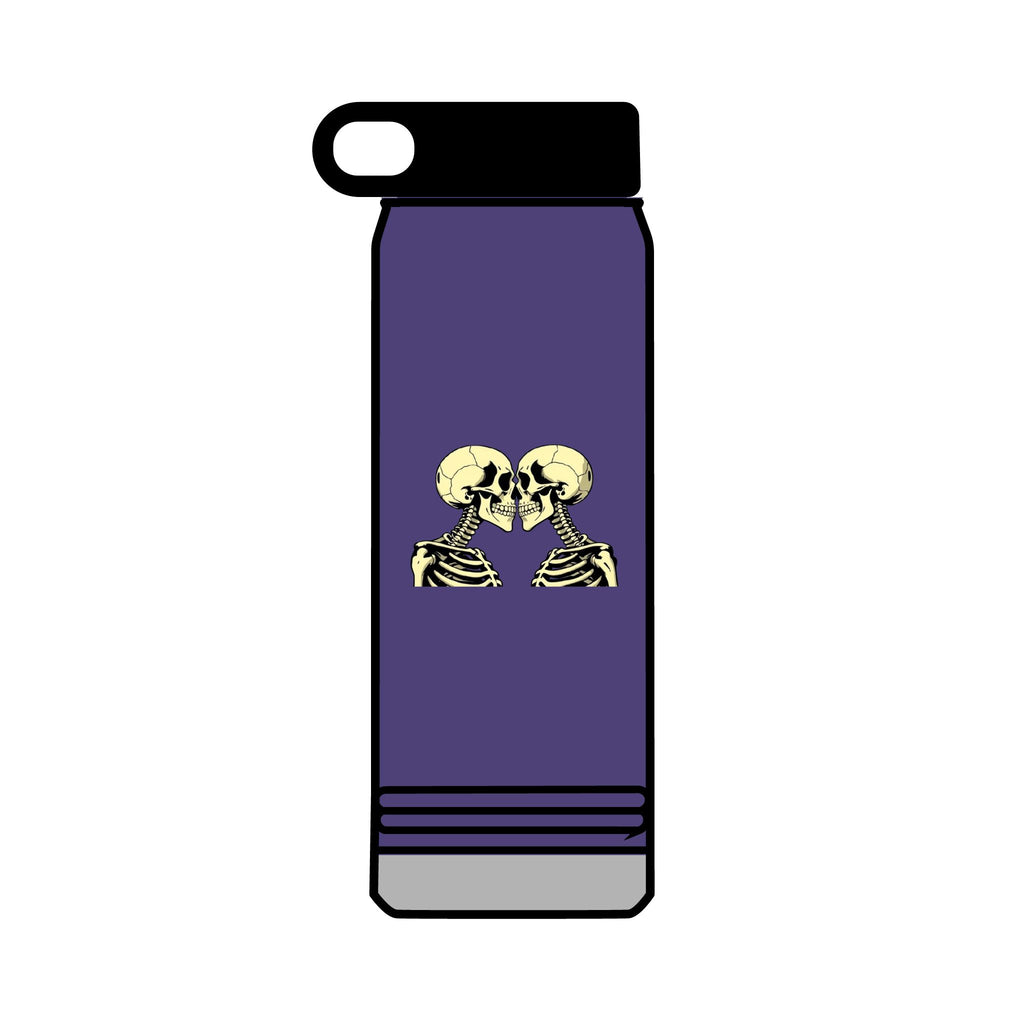 32oz Water Bottle Kissing Skeletons