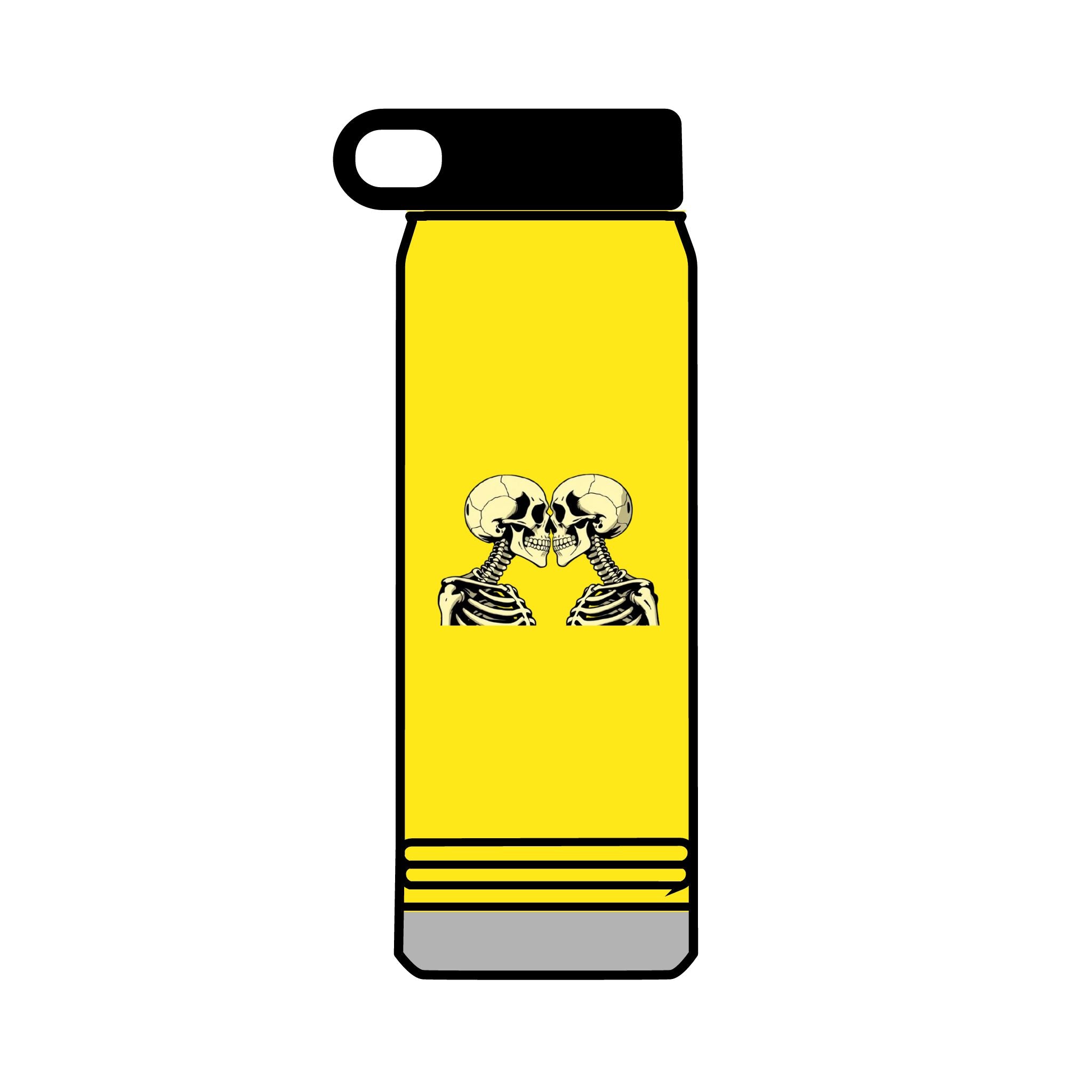 32oz Water Bottle Kissing Skeletons