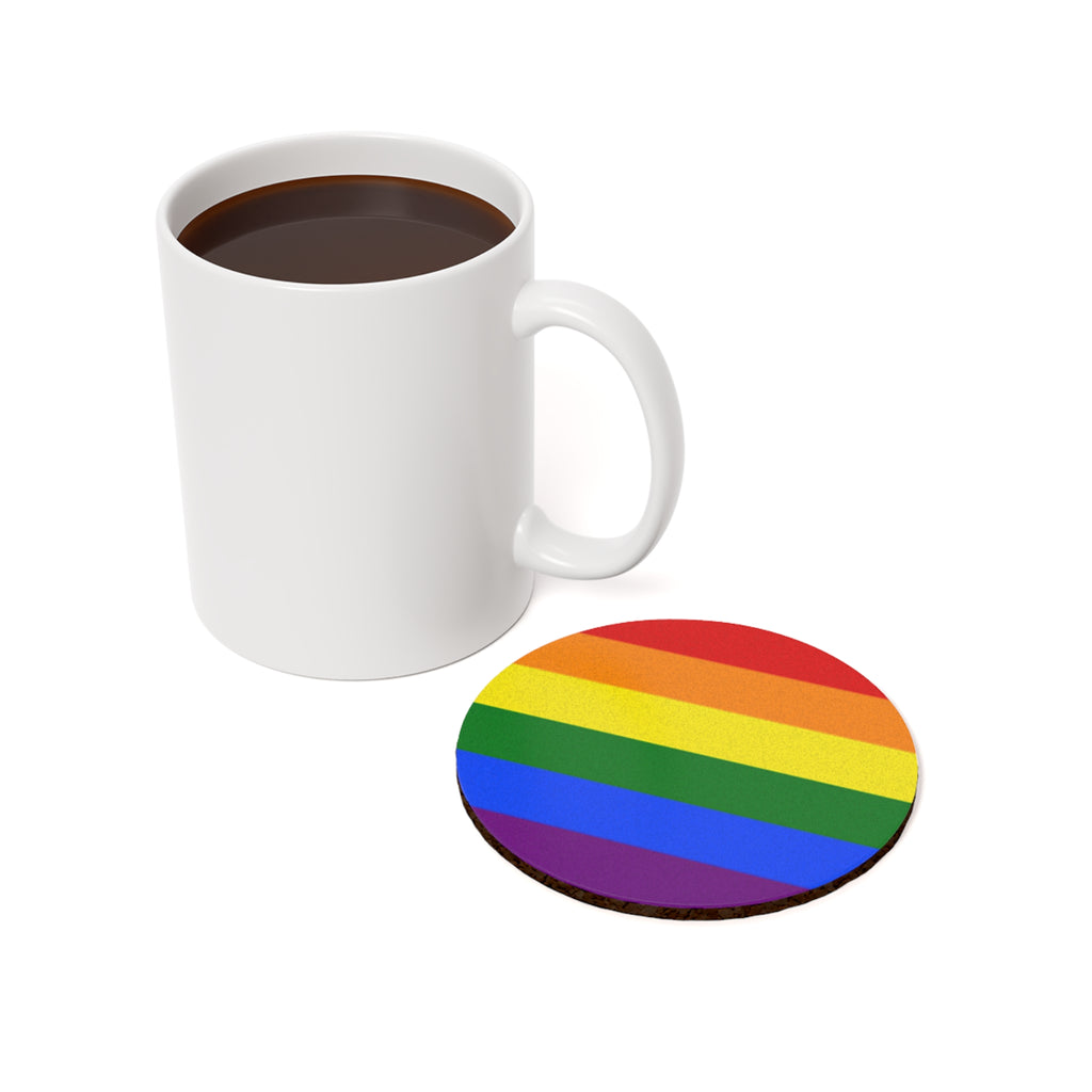 Pride Rainbow Cork Back Coaster – Celebrate Love & Equality
