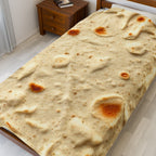 Flour Tortilla Burrito Print Velveteen Plush Blanket – For Comfort and Warmth
