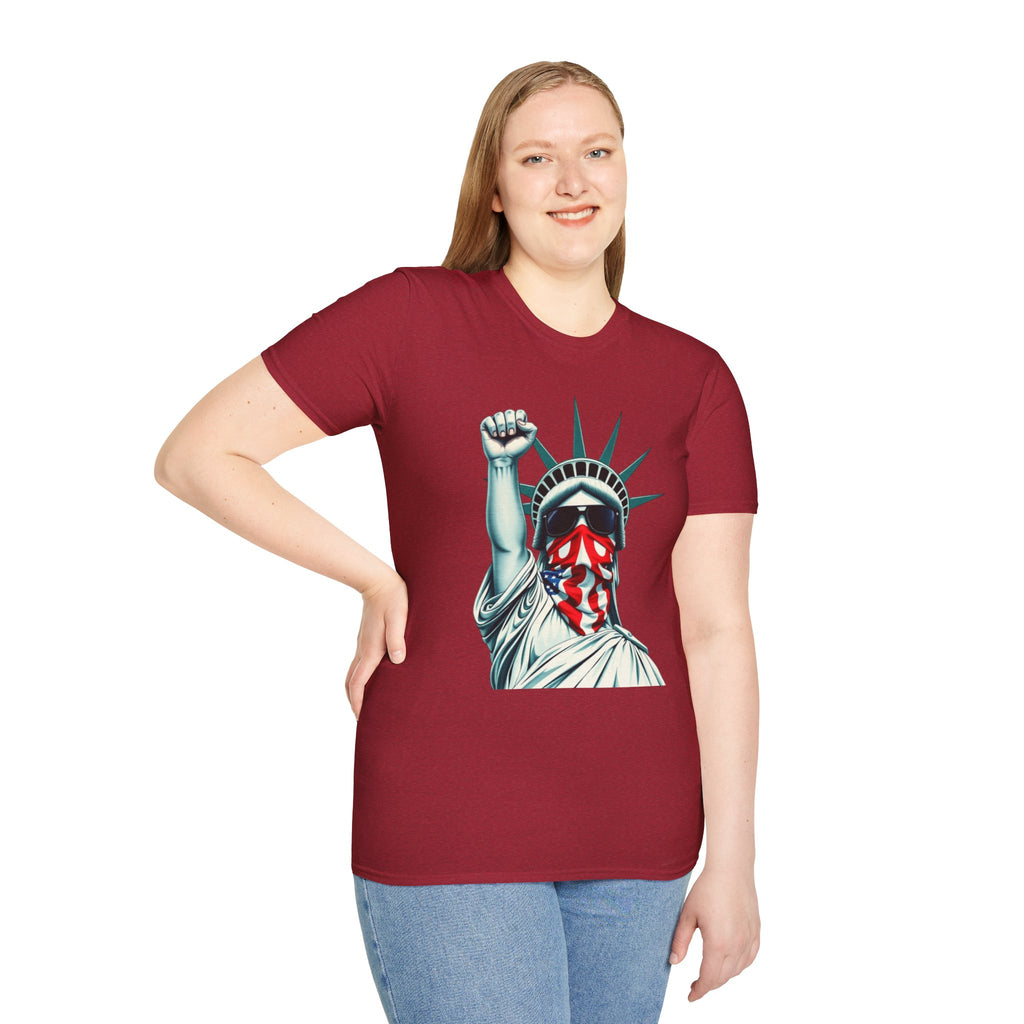 Resist - Patriotic Statue of Liberty T-Shirt - Unisex Softstyle Tee