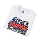 Put Human Back in Humanity T-Shirt — Inspirational Peace Dove Tee