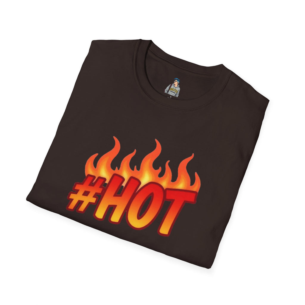 #HOT T-Shirt – Trendy Hashtag Fire Design