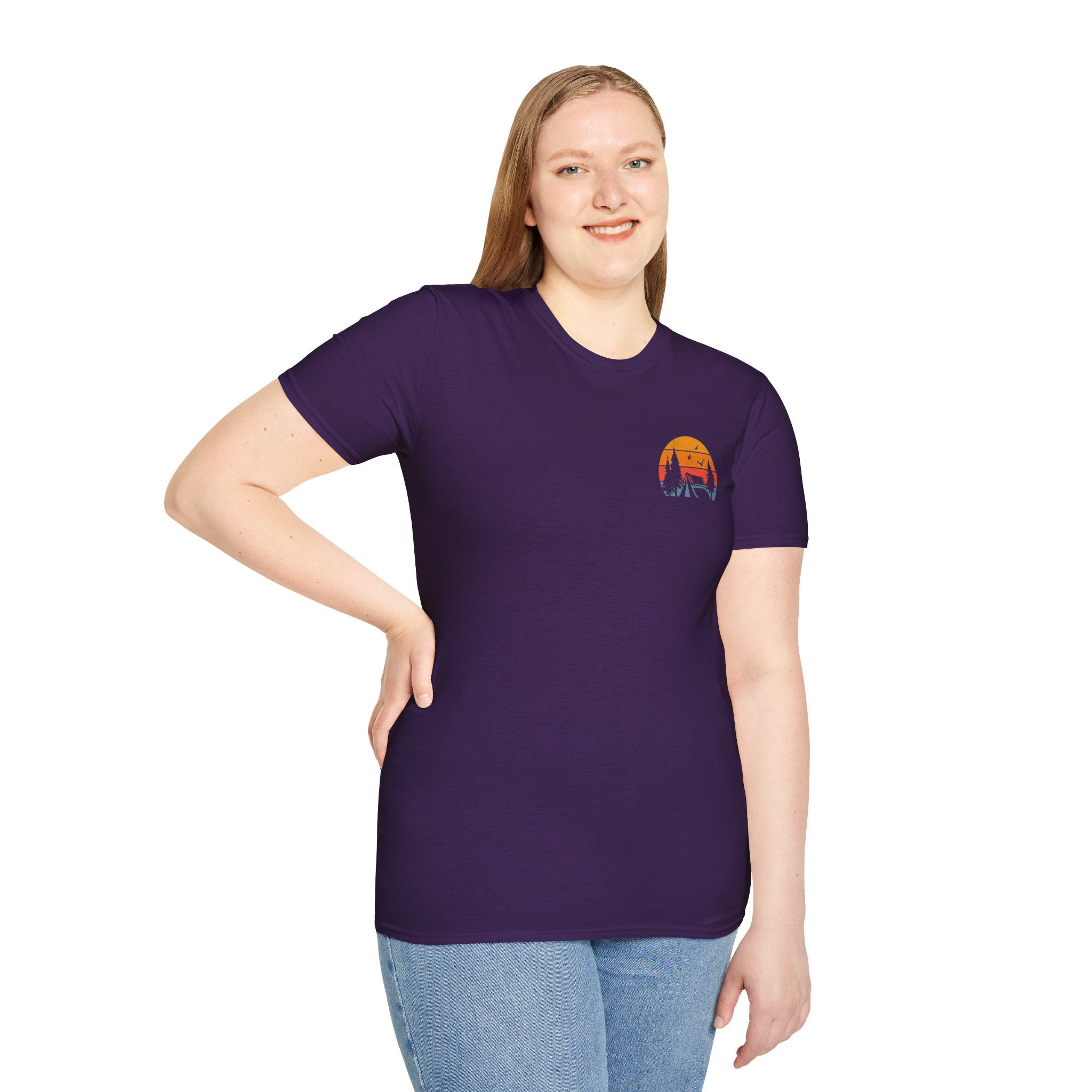 Unisex Softstyle T-Shirt - 'I'd Rather Be Camping' Adventure Tee