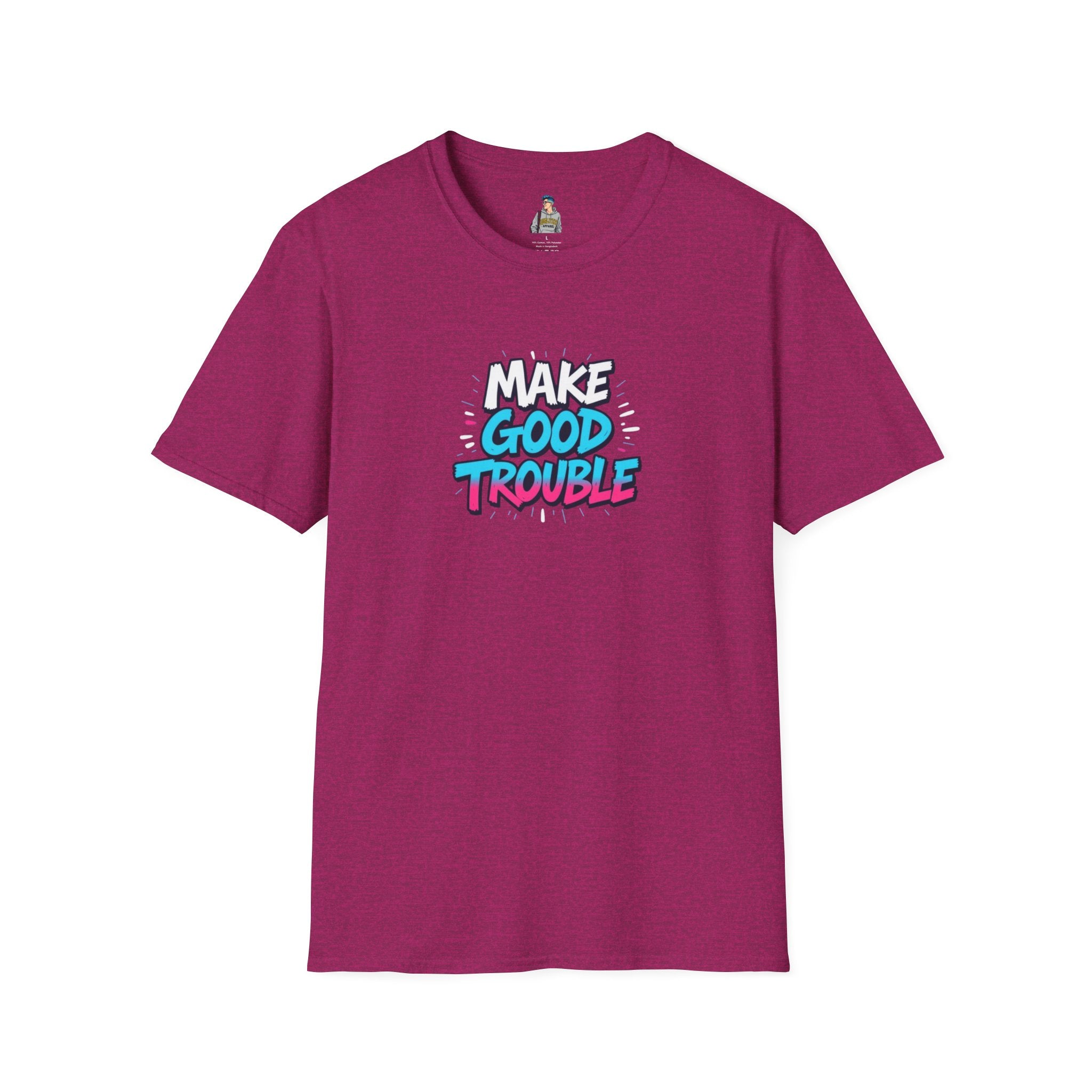 Make Good Trouble Trans Colors Graphic Unisex T-Shirt - Bold Statement Tee for Activists & Dreamers