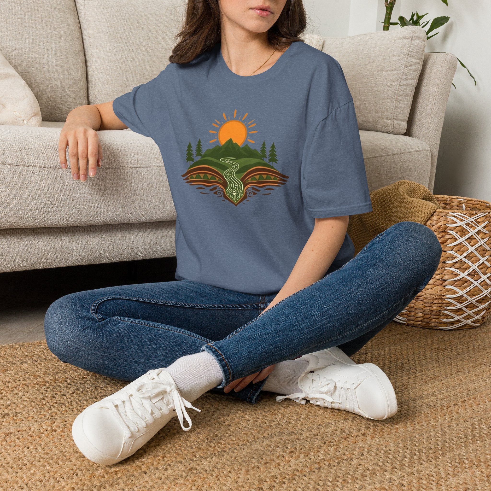 Mountain Scene Unisex Softstyle T-shirt