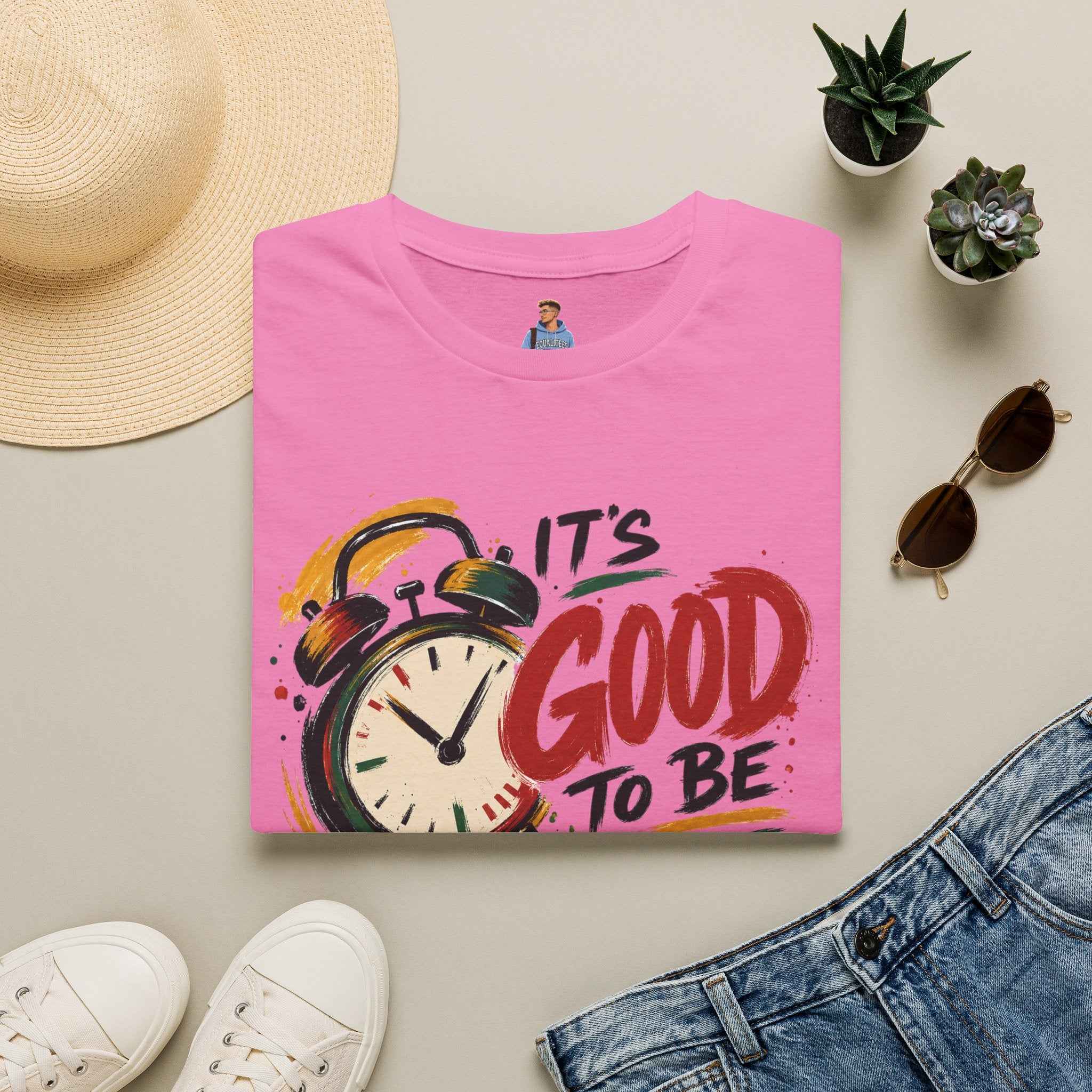 T-Shirt — "It's Good To Be Woke" Graphic Tee (Alarm Clock Design)